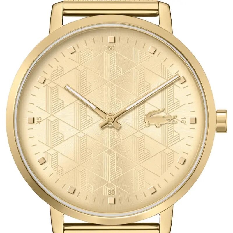 Montre femme Lacoste  Crocorigin Bracelet mailles milanaises dorées