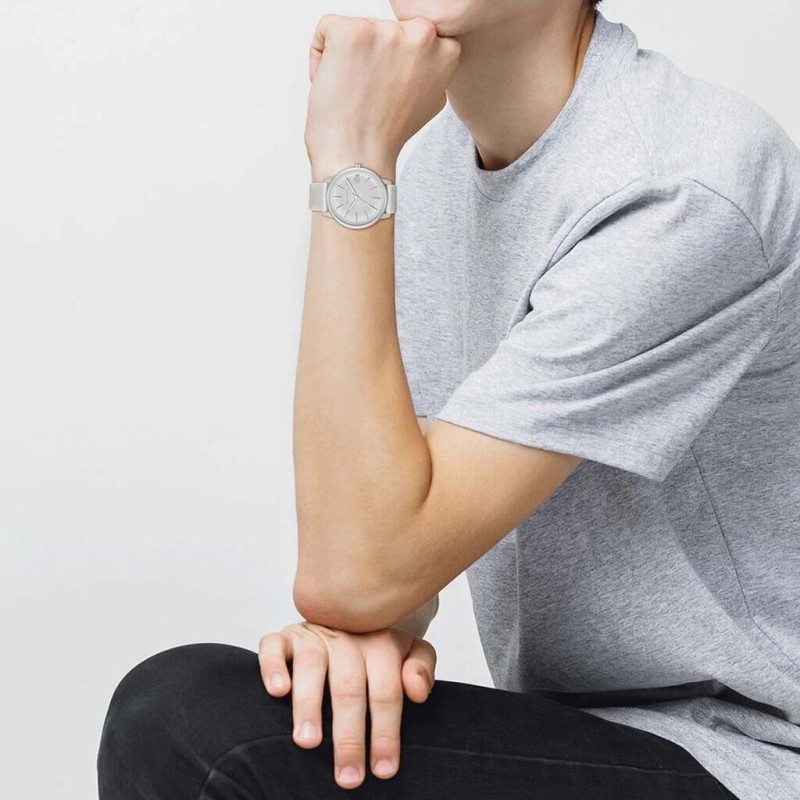 MONTRE LACOSTE HOMME SILICONE  GRIS CLAIR