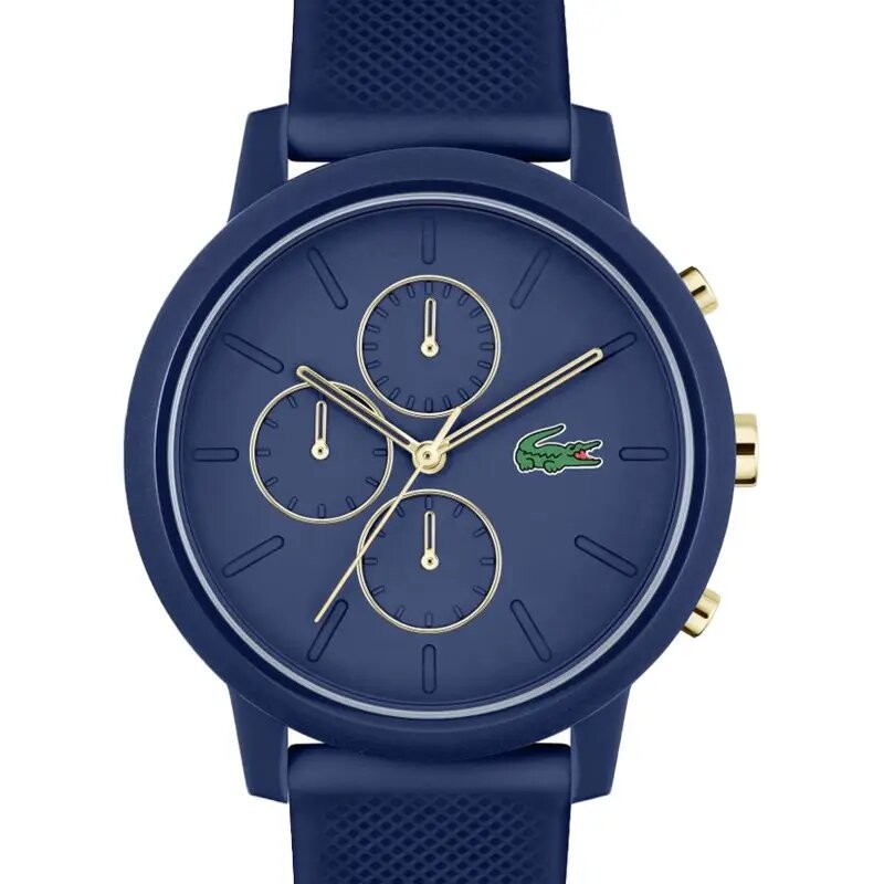 MONTRE HOMME  LACOSTE 12.12 CHRONO SILICONE BLEU MARINE