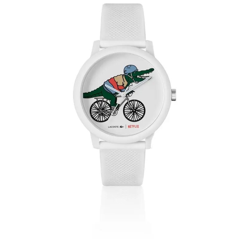MONTRE MIXTE LACOSTE 12.12 X NETFLIX SILICONE  BLANC
