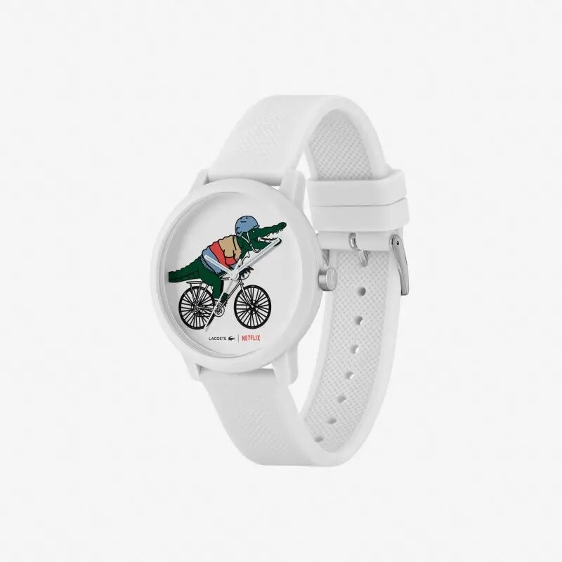 MONTRE MIXTE LACOSTE 12.12 X NETFLIX SILICONE  BLANC