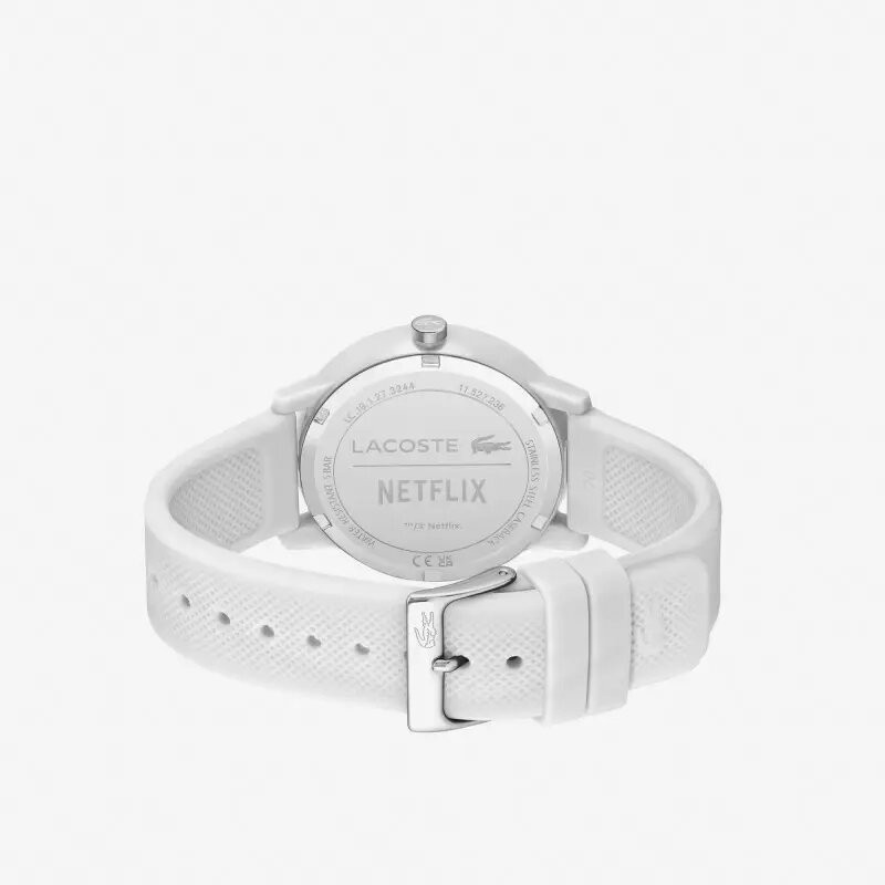 MONTRE MIXTE LACOSTE 12.12 X NETFLIX SILICONE  BLANC