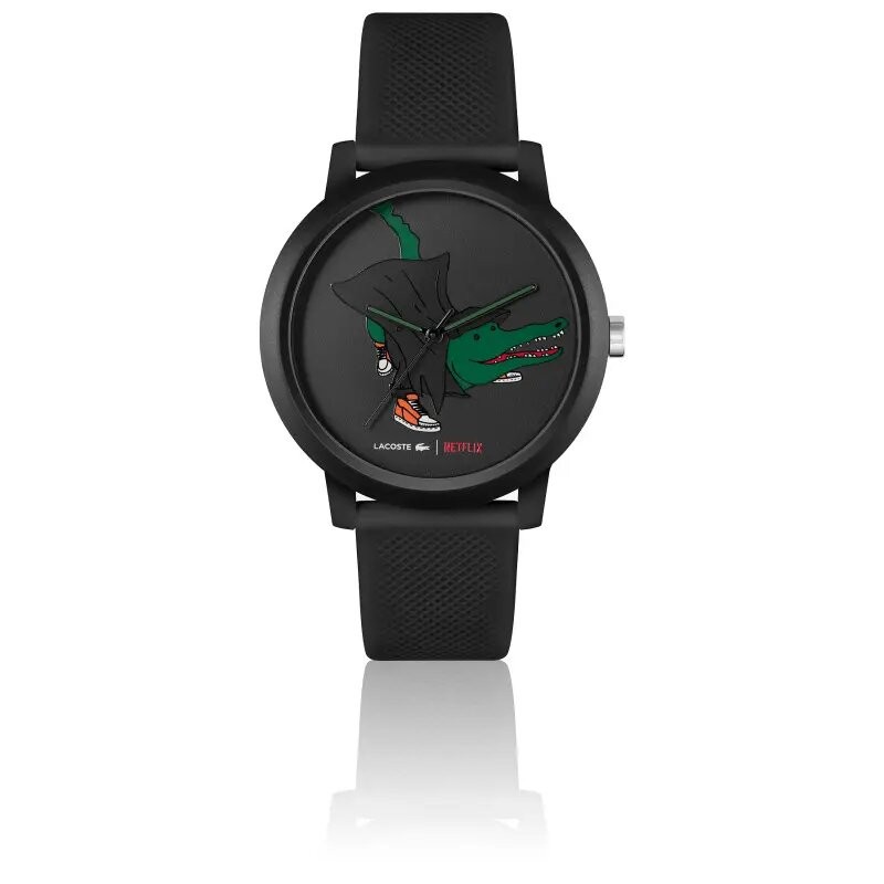 MONTRE MIXTE LACOSTE 12.12 X NETFLIX SILICONE NOIR