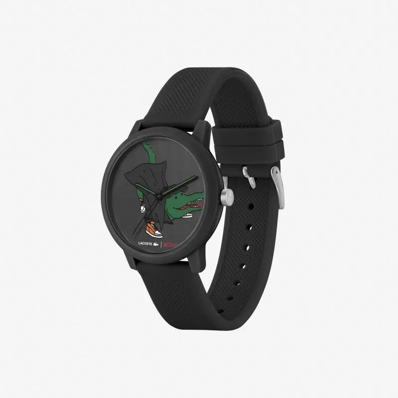 MONTRE MIXTE LACOSTE 12.12 X NETFLIX SILICONE NOIR