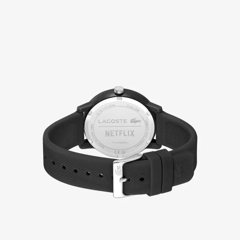 MONTRE MIXTE LACOSTE 12.12 X NETFLIX SILICONE NOIR