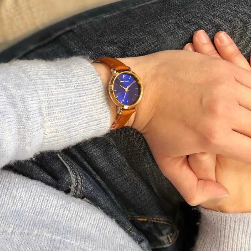 Montre Femme Pierre Lannier Collection Chouquette  bracelet cuir marron