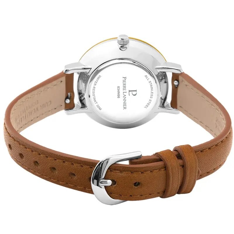 Montre Femme Pierre Lannier Collection Chouquette  bracelet cuir marron