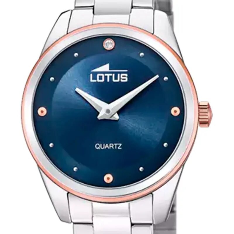 MONTRE FEMME LOTUS TRENDY EN ACIER ARGENTE CADRAN BLEU SOLEIL
