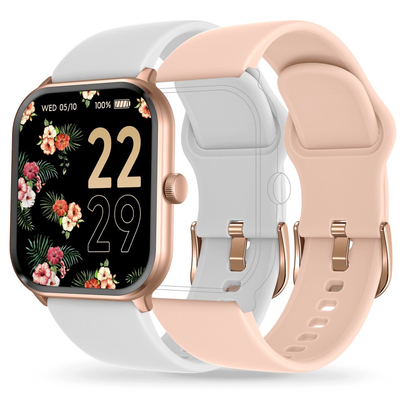 MONTRE ICE WATCH SMART ONE CONNECTEE BRACELET ROSE GOLD NUDE + BRACELET WHITE