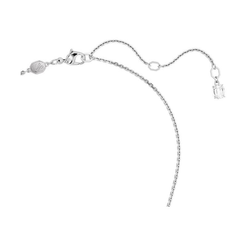 Collier Femme Swarovski Collection Mesmera en métal argenté et cristal vert