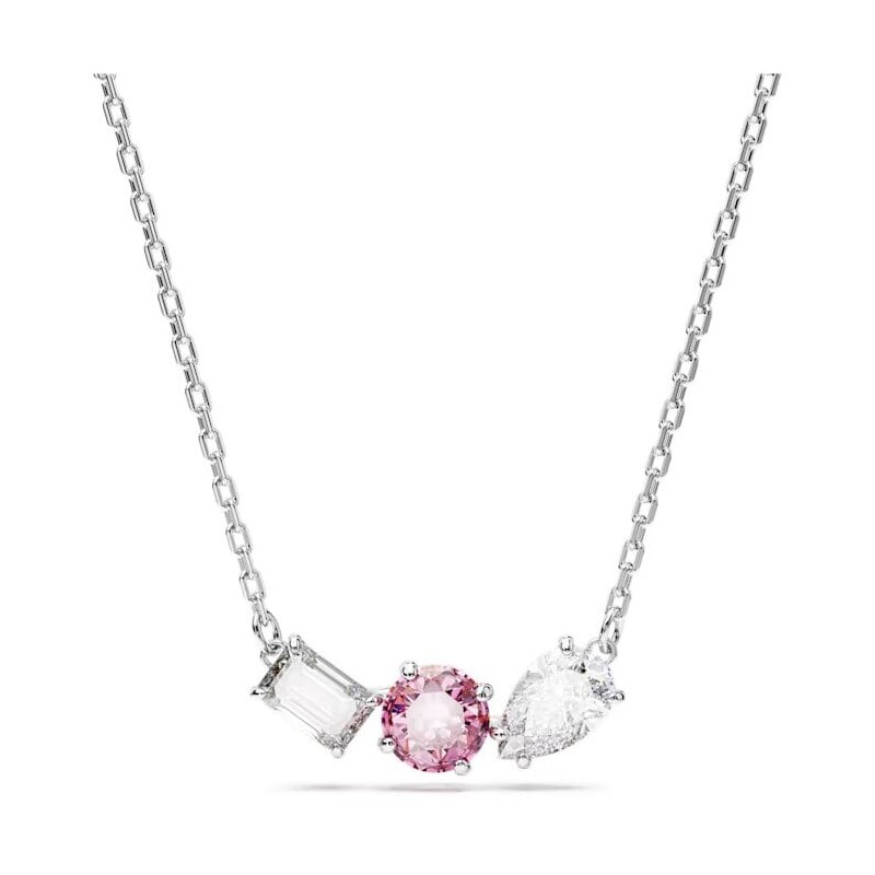 Collier Femme Swarovski Collection Mesmera en métal argenté et cristal bleu