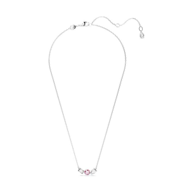 Collier Femme Swarovski Collection Mesmera en métal argenté et cristal bleu