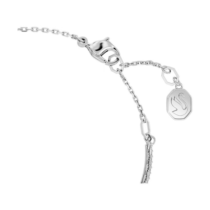 Bracelet Jonc Femme Swarovski Collection Stilla Métal argenté et Cristal bleu