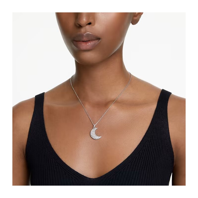 Collier Femme Swarovski Collection Luna en métal argenté et cristaux