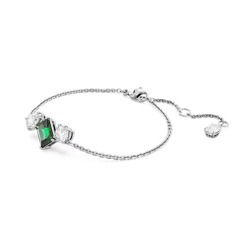 Bracelet Femme Swarovski Collection Mesmera Métal argenté et Cristal vert
