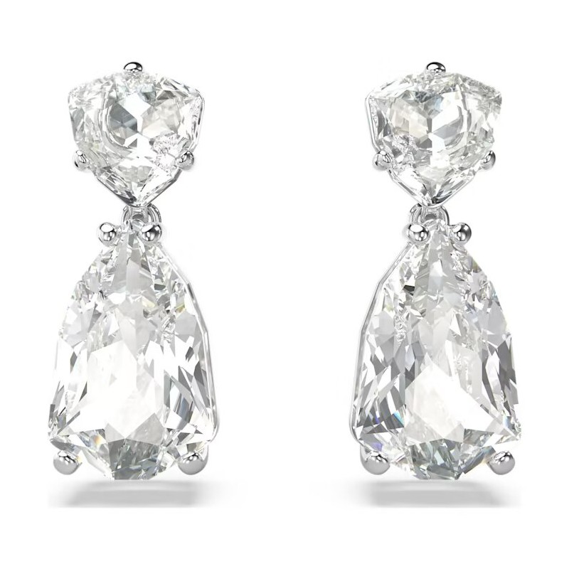 Boucles d'oreilles Pendantes Swarovski  Collection Mesmera en acier argenté et cristal