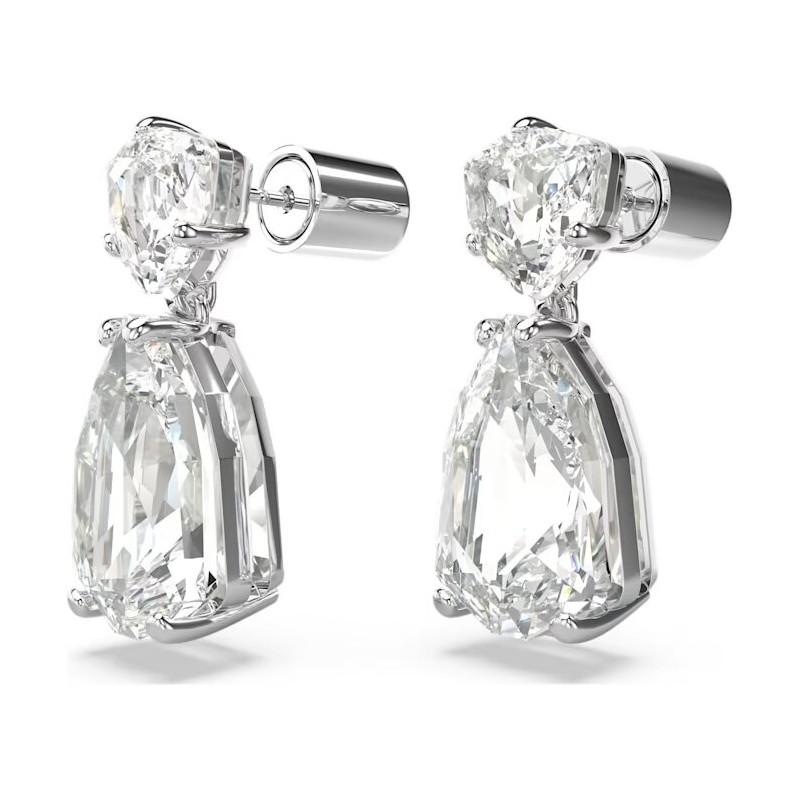 Boucles d'oreilles Pendantes Swarovski  Collection Mesmera en acier argenté et cristal
