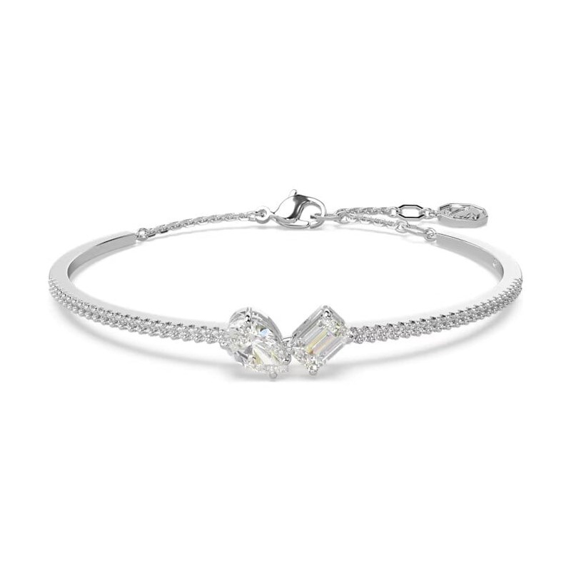 Bracelet Jonc Femme Swarovski Collection Mesmera Métal argenté et Cristaux blancs