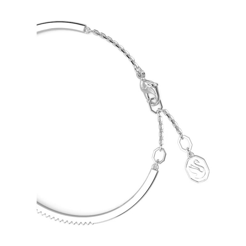 Bracelet Jonc Femme Swarovski Collection Mesmera Métal argenté et Cristaux blancs