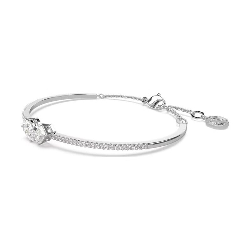 Bracelet Jonc Femme Swarovski Collection Mesmera Métal argenté et Cristaux blancs