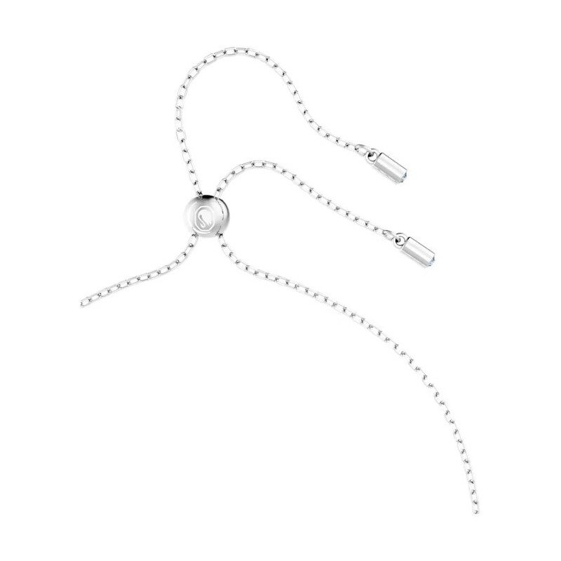 Collier Femme Swarovski Collection Hollow en métal argenté et cristaux bleus