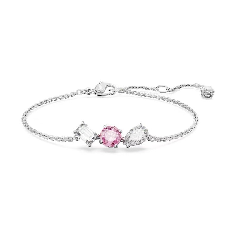 Bracelet Femme Swarovski Collection Mesmera Métal argenté et Cristal rose