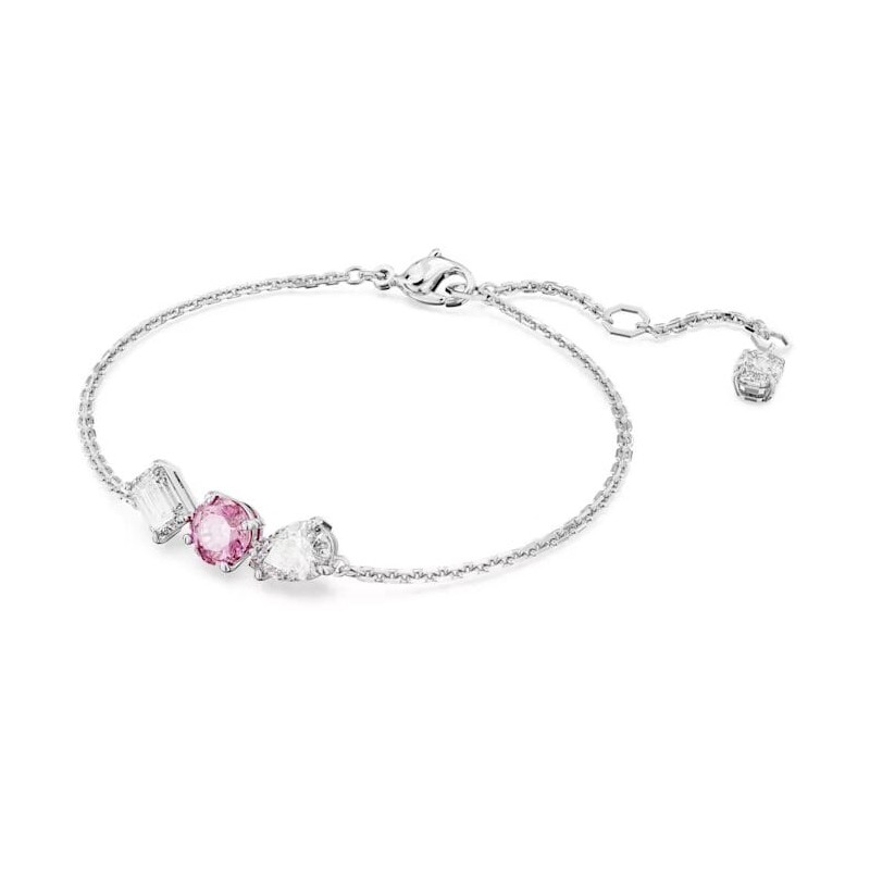 Bracelet Femme Swarovski Collection Mesmera Métal argenté et Cristal rose