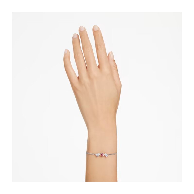 Bracelet Femme Swarovski Collection Mesmera Métal argenté et Cristal rose