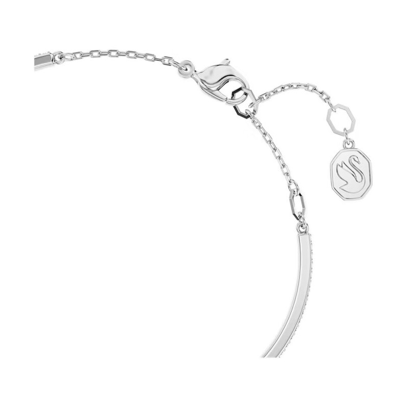 Bracelet Jonc Femme Swarovski Collection Luna Métal argenté et Cristaux blancs