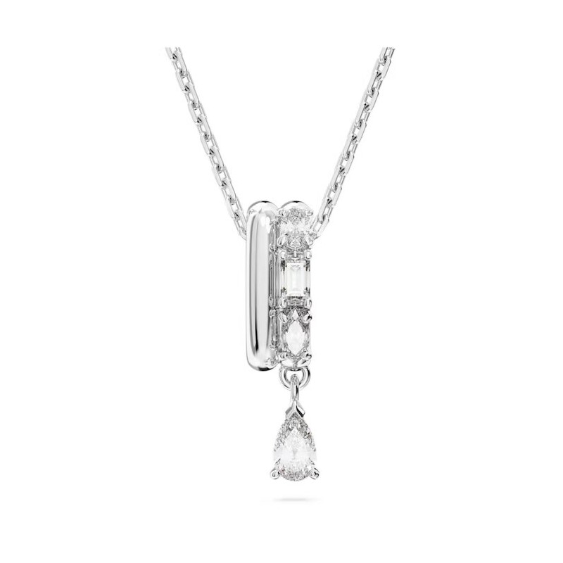 Collier Femme Swarovski Dextera en métal argenté et cristaux blancs
