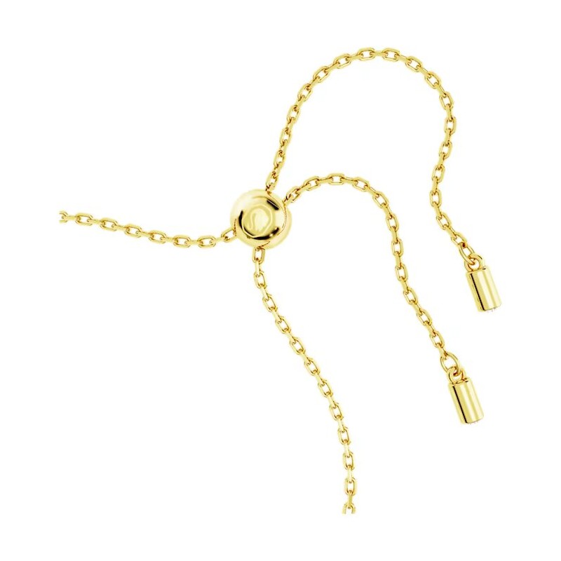 Bracelet Femme Swarovski Collection Idyllia Métal doré et Cristaux verts motif tréfle