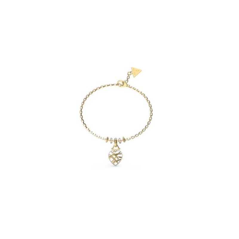 Bracelet Guess Femme en acier doré coeur avec oxydes de zirconium