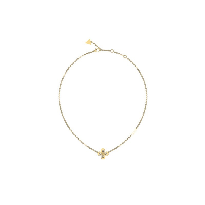 Collier Femme Guess Amazing blossom fleur en acier doré avec oxydes de zirconium