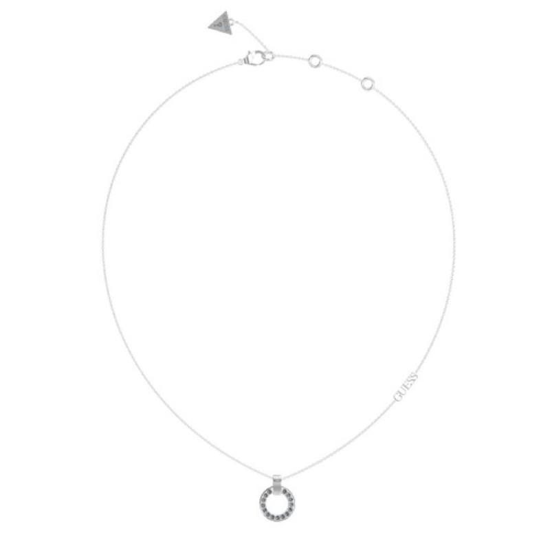 Collier Femme Guess Circle Lights acier argenté avec oxydes de zirconium