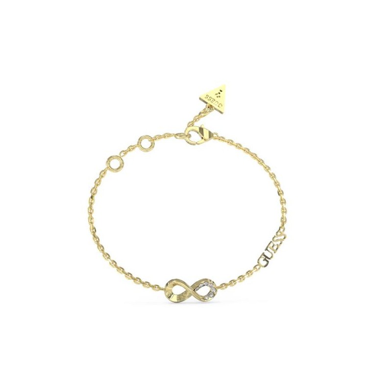 Bracelet Guess Femme signe infini acier doré avec oxydes de zirconium