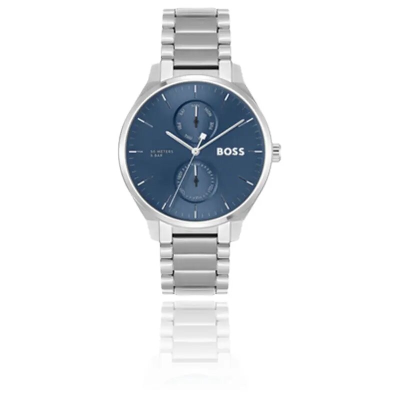 MONTRE HOMME HUGO BOSS TYLER BRACELET ACIER CADRAN BLEU