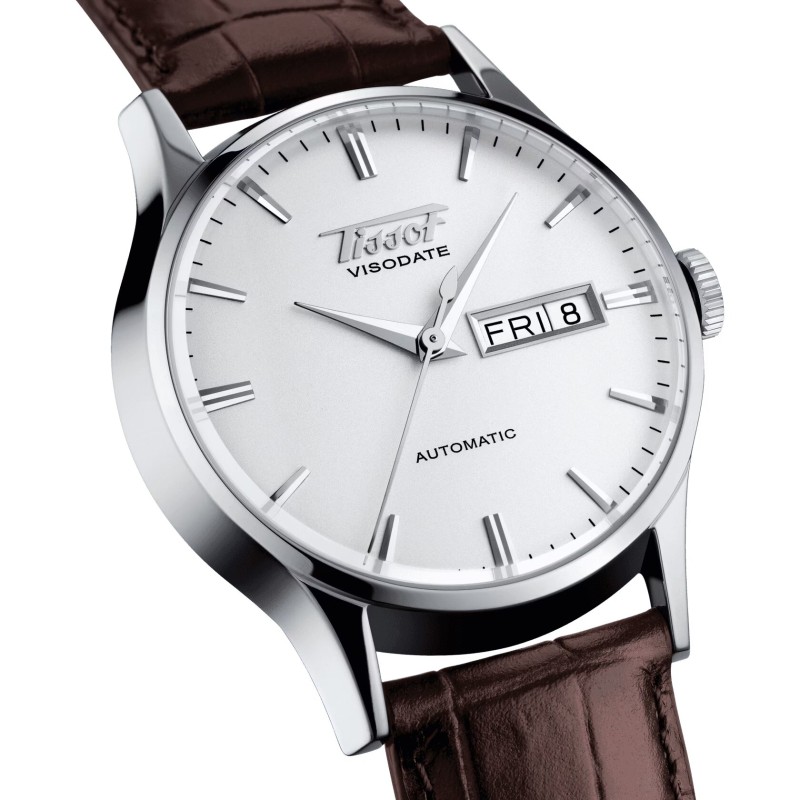 MONTRE TISSOT HOMME HERITAGE VISODATE AUTOMATIQUE BRACELET CUIR BRUN