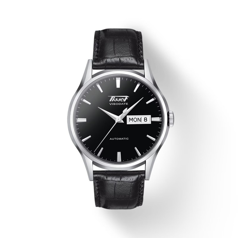 MONTRE TISSOT HOMME HERITAGE VISODATE AUTOMATIQUE BRACELET CUIR NOIR