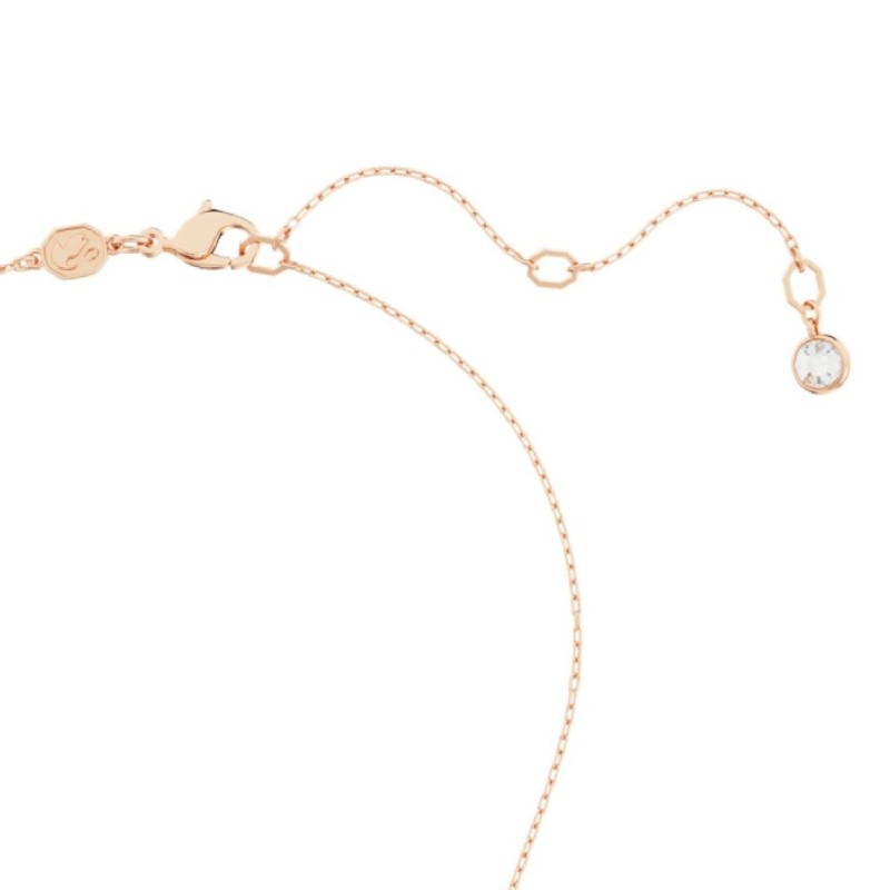 Collier Femme Swarovski Luna métal rose avec cristaux