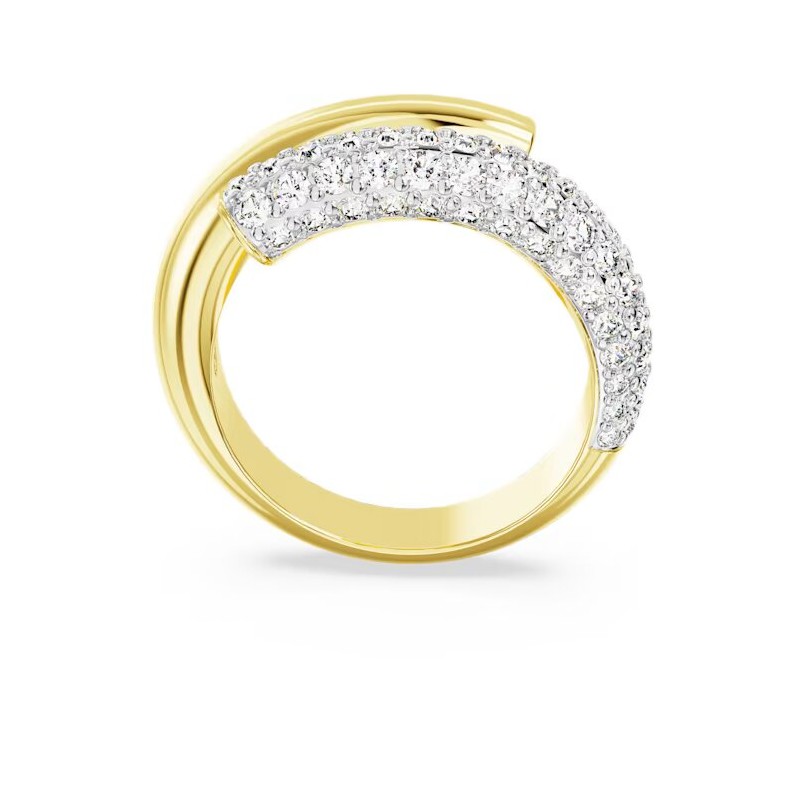 Bague Femme Swarovski Cocktail Dextera métal doré avec des cristaux