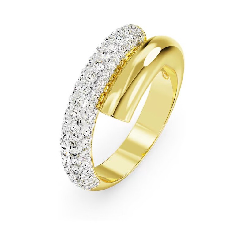 Bague Femme Swarovski Cocktail Dextera métal doré avec des cristaux