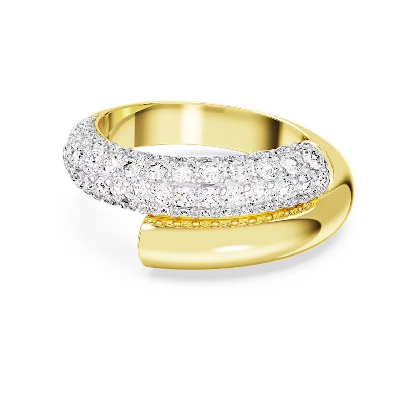 Bague Femme Swarovski Cocktail Dextera métal doré avec des cristaux