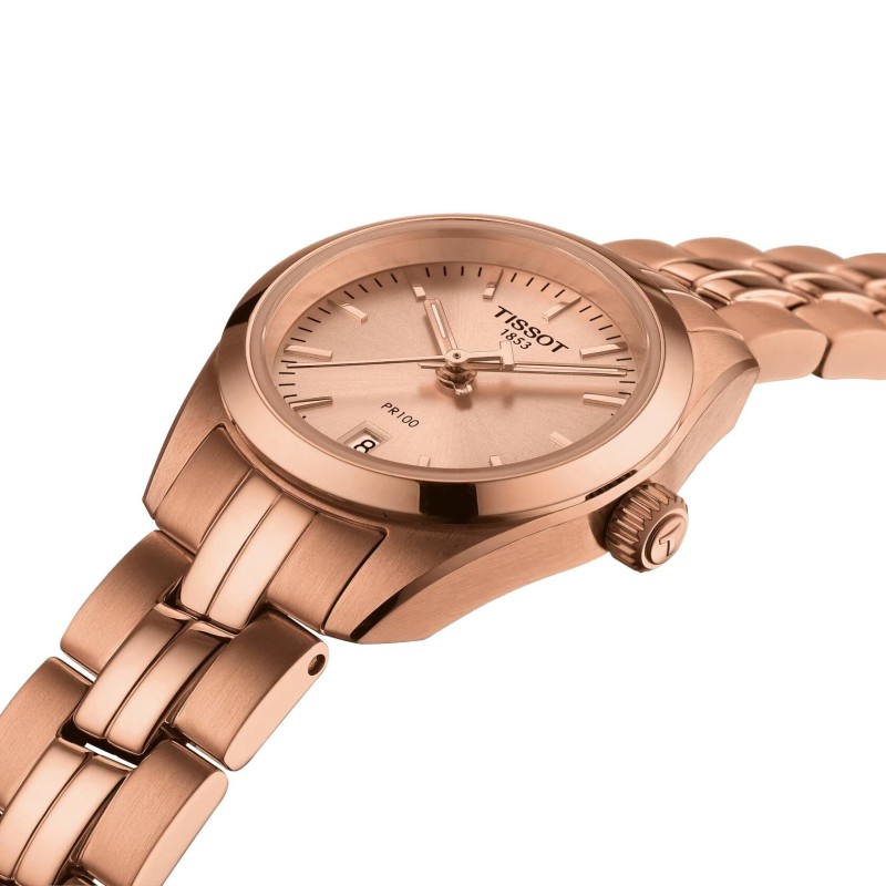 Montre Femme Tissot PR 100 Dame Petit  Acier doré rose