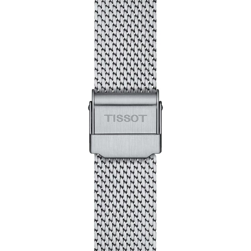 Montre femme Tissot everytime 34MM bracelet milanais cadran vert bleu