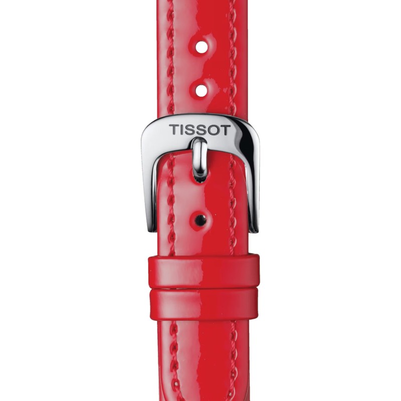 Montre Femme Tissot Pinky bracelet cuir rouge brillant