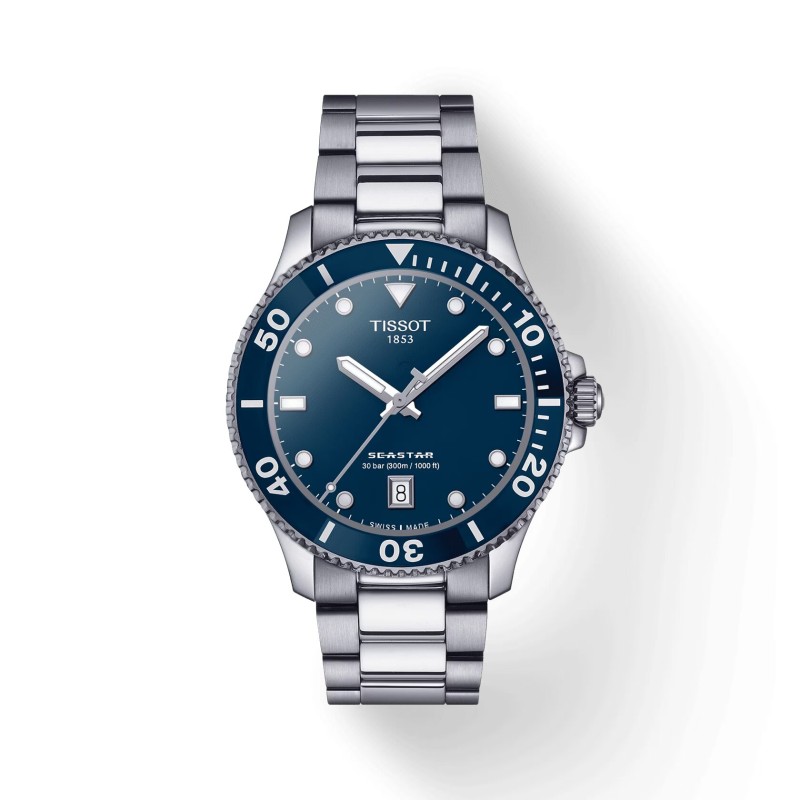Montre Homme Tissot seaster 1000 40MM bracelet acier cadran bleu