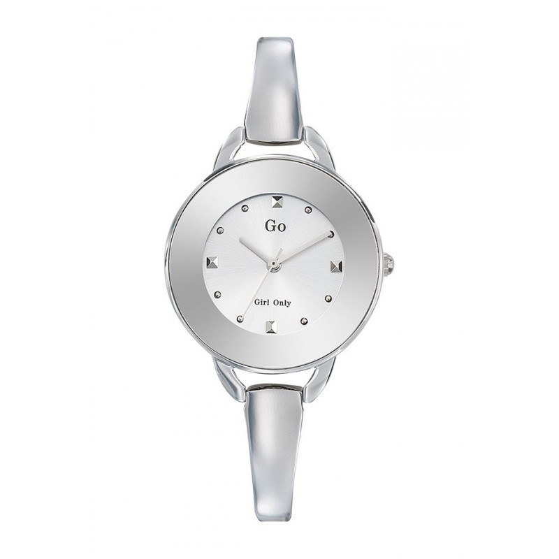 MONTRE GO GIRL ONLY BRACELET ACIER TYPE JONC CADRAN GRIS