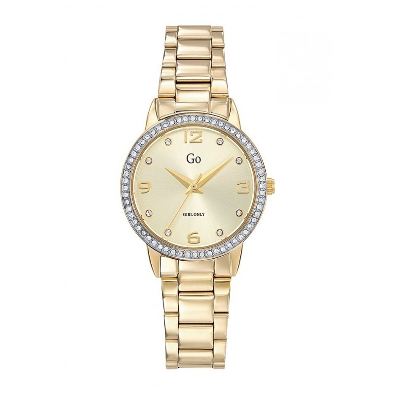 MONTRE GO GIRL ONLY BRACELET ACIER DORE  CADRAN DORE ET BRILLANTS