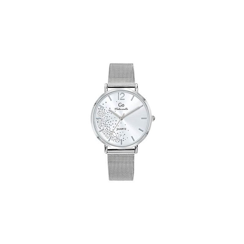 MONTRE GO GIRL ONLY BRACELET MILANAIS  CADRAN GRIS ET STRASS