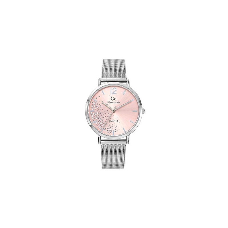 MONTRE GO GIRL ONLY BRACELET MILANAIS  CADRAN ROSE ET STRASS